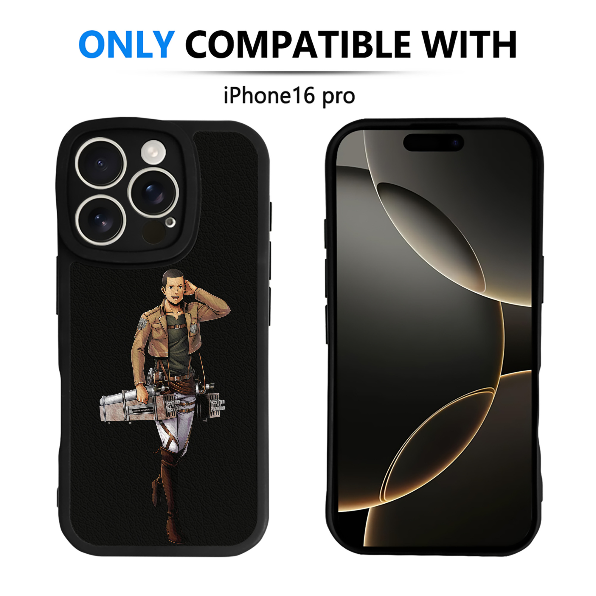 （画像用） 進撃の巨人 Attack on Titan 【iPhone 16シリーズ対応】シリコンスマホケース（レザー調） 材質：シリコン